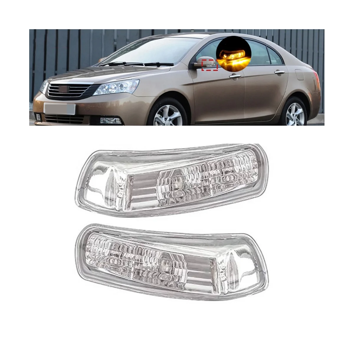 1Pair LED Rearview Mirror Lights Door Wing Mirror Turn Signal for Geely Emgrand 7 EC7 EC715 EC718 Side Mirror Blinker