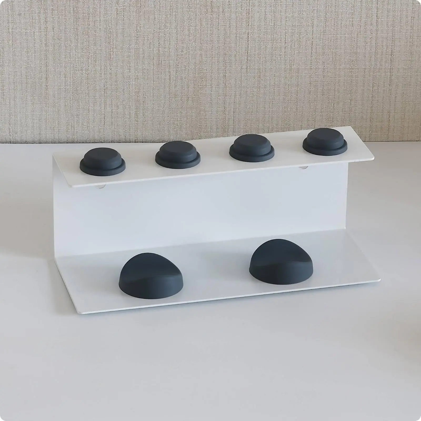 Metal Hair Dryer Stand Two Level Organizer Rack for Hair Tools Styling and Hairdressing Accessories