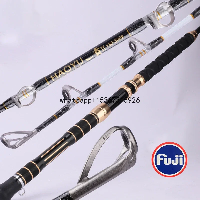 High r Boat Fishing Rods Deep Sea Fiberglass Fishing Trolling Rod