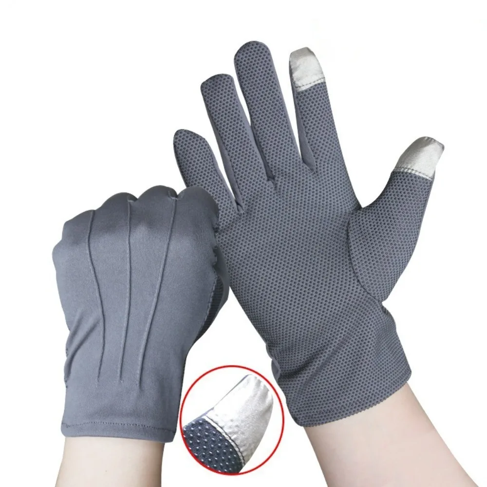 New Breathable Etiquette Gloves Anti-UV Non-slip Driving Mittens Touch Screen Sunscreen Gloves Women Men
