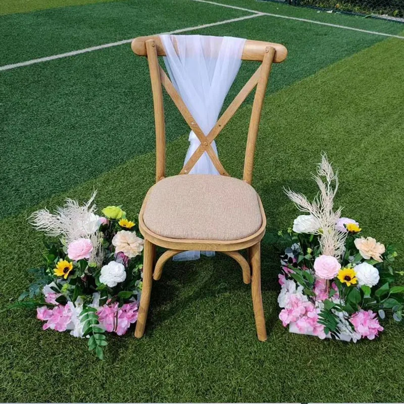 Hotel Wedding Hall Chair Hotel Restaurant Lobby Chair Wedding Napoleon Indoor Outdoor Fork Back Chair Wood Grain Iron