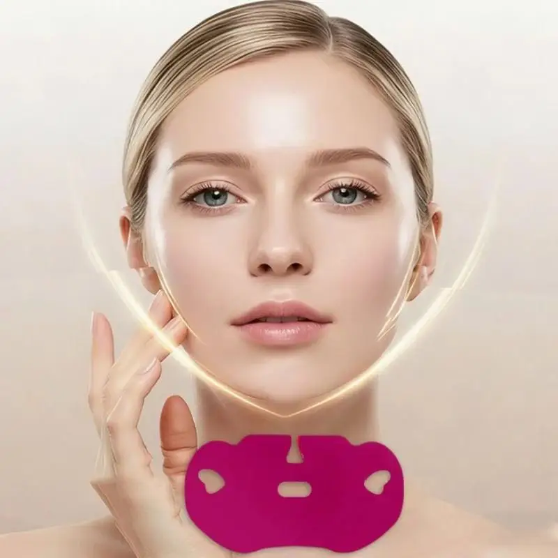 NEUE Ohrhängende V-Line Schlankheitsmaske Nano-Hydrogel Elastische Gesichtsstraffungsmaske Feuchtigkeitsspendende Anti-Aging Straffende Gesichtspflegemaske – Detail 4