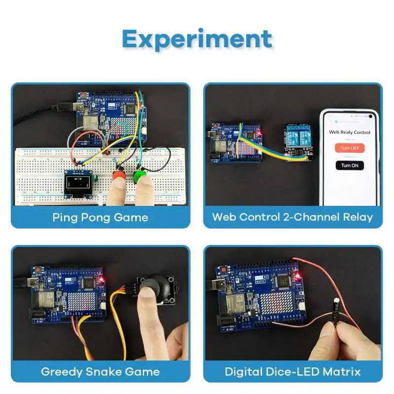 UNO R4 WiFi Compatible Development Starter Kit with Sensors Electronic Components for Programming Learning & DIY Projects view 4