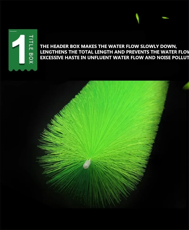 10 Stück Aquarium-Reinigungswerkzeuge Koi-Fischteich-Filterbürste 30/40/50cm Hochdichte Bürste Skimmer Aquarium-Filtrationssystem – Detail 1