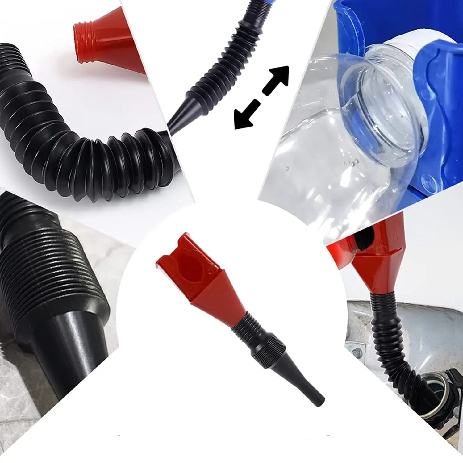 Faltbarer Kunststoff-Öltropfentrichter für Auto und Motorrad, flexibles Ablasswerkzeug, Filter, Transferwerkzeug – Detail 7