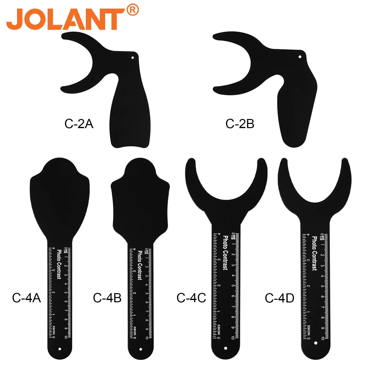 1PC JOLANT Dental Orthodontic Black Background Board Photo Image Contrast Board Oral Cheek Plate with Scale Mark Tools