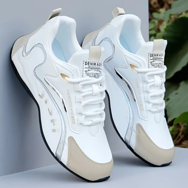 1 Paar atmungsaktive Skateboard-Schuhe mit erhöhter Sohle für Herren, geeignet für Outdoor-Sportarten, große Größen, leicht und bequem. – Detail 2