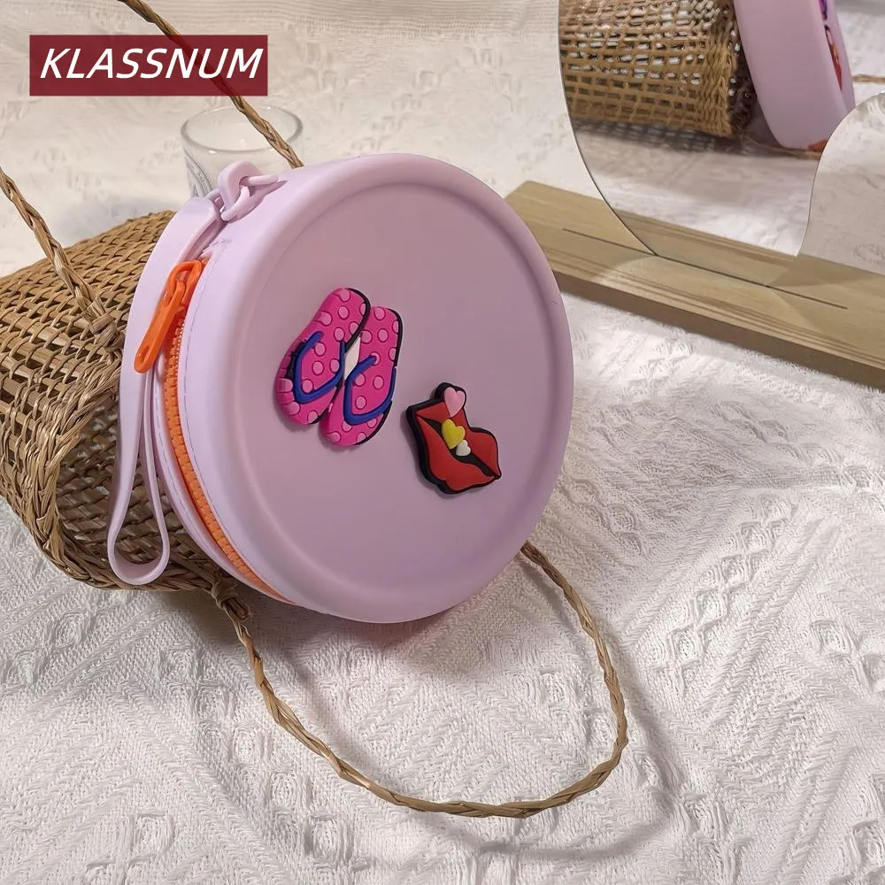 

Women Lightweight Lanyard Makeup Bag Cosmetics Lipstick Holder Gift Silicone Coin Purse Wallet Portable Key Storage Organizer