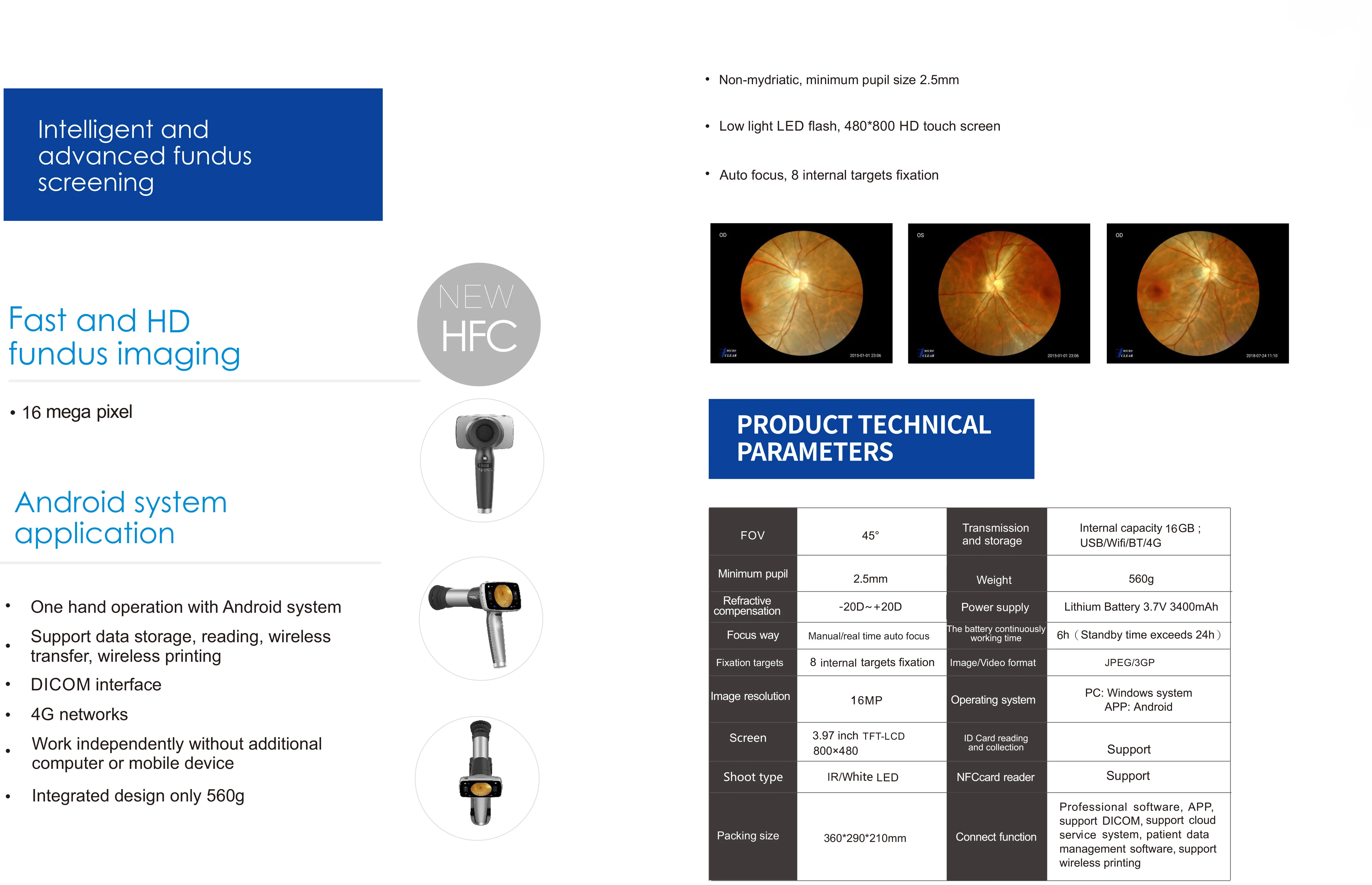 ophthalmology equipment Hand-held retina fundus photography Camera retinal camera