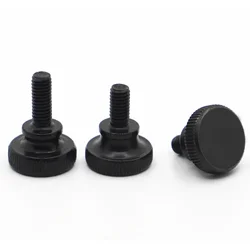 GB834 Schwarz Stahl Rändel Hohe Schritt Kopf Hand Straffen Daumen Schraube M3 M4 M5 M6 M8 M10 Vorhang Wand Glas schloss Flügelschraube Einstellen