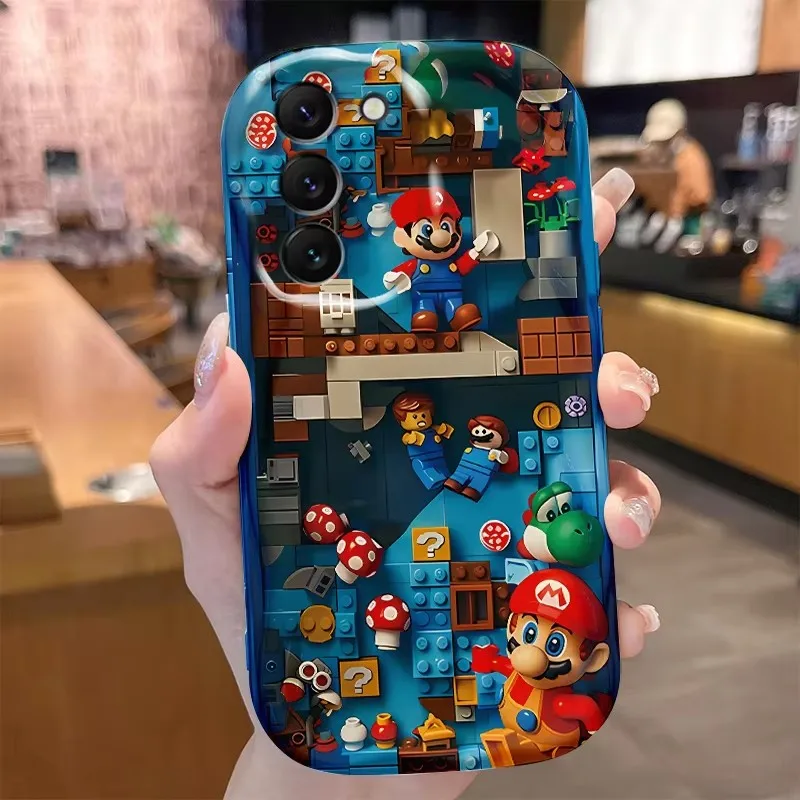 Super M-Marios Bros Case for Samsung Galaxy S24 S23 S22 S21 Ultra Plus S20 FE A73 A72 A71 A55 A54 5G A53 A52 A51 4G A50S Cover