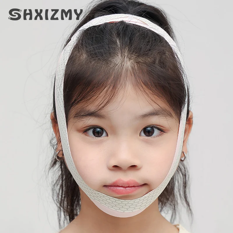 Reusable Face Slimming Bandage V Line Face Shaper Children's Chin Cheek Lift Up Belt Facial Massage Strap Face Skin Care Beauty