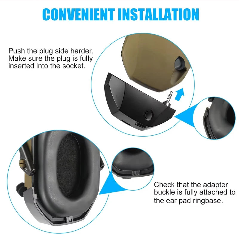 5.1 Bluetooth Anti-noise Shooting Headset Electronic Shooting Earmuffs Hunting Tactical Headset Hearing Protection Earmuffs