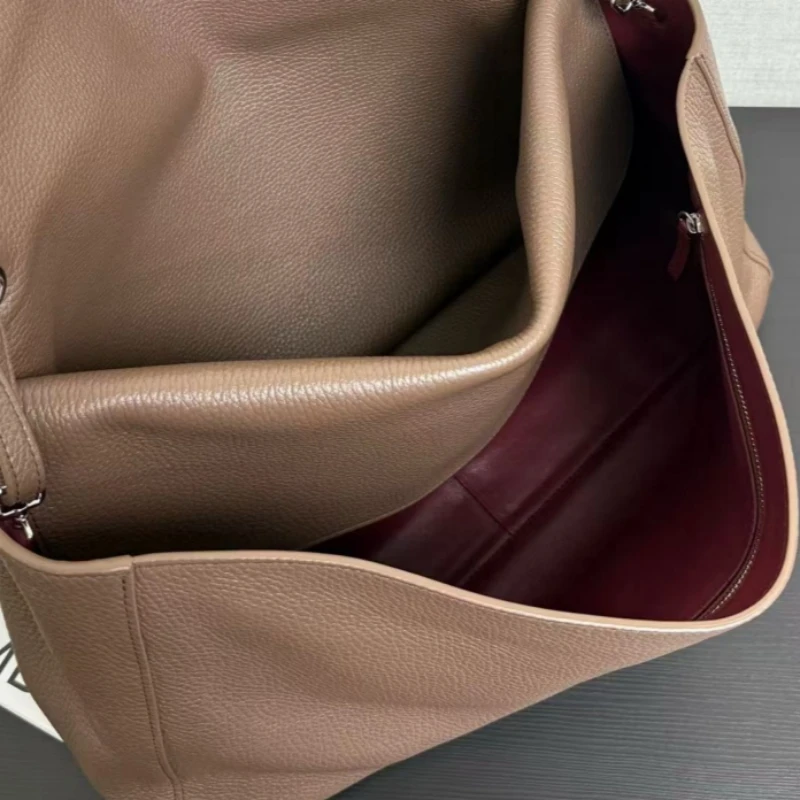 Spring/Summer Women's Luxury Designer Handbag - 100% Large Capacity Leather Flip-Top Bag, Fashion Brand Women's Crossbody Ba