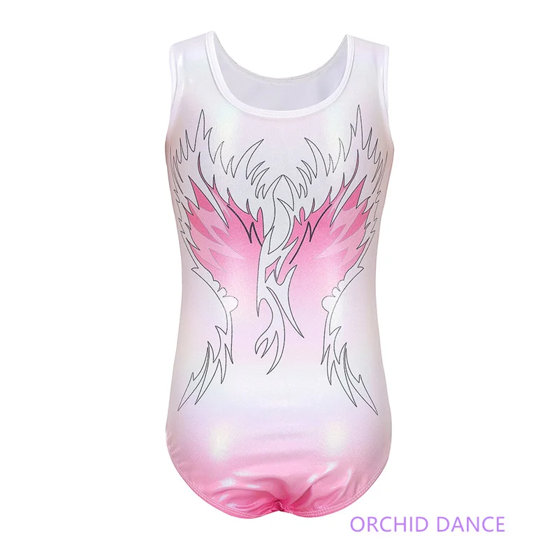 New Coming Cheap Kids Girls Children Performance Wear Sleeveless Rhinestones Rhythmic Gymnastics Wear Leotards