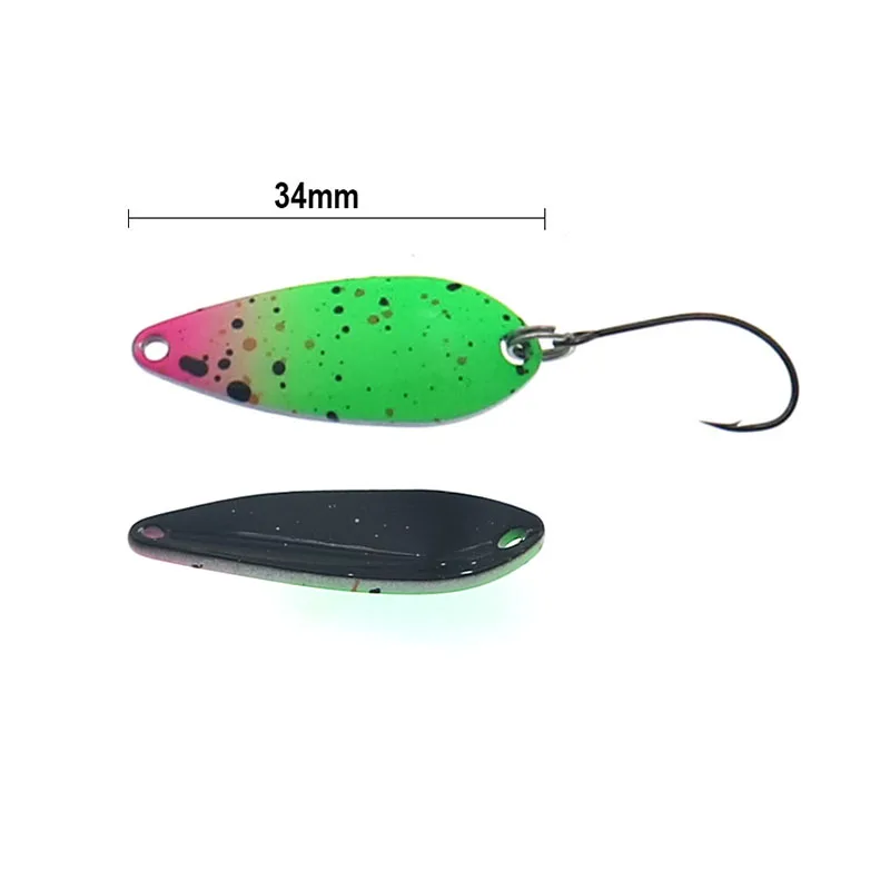 Cuchara de pesca UV colorida para trucha 34mm 4,3 g cobre señuelo - imagen 5