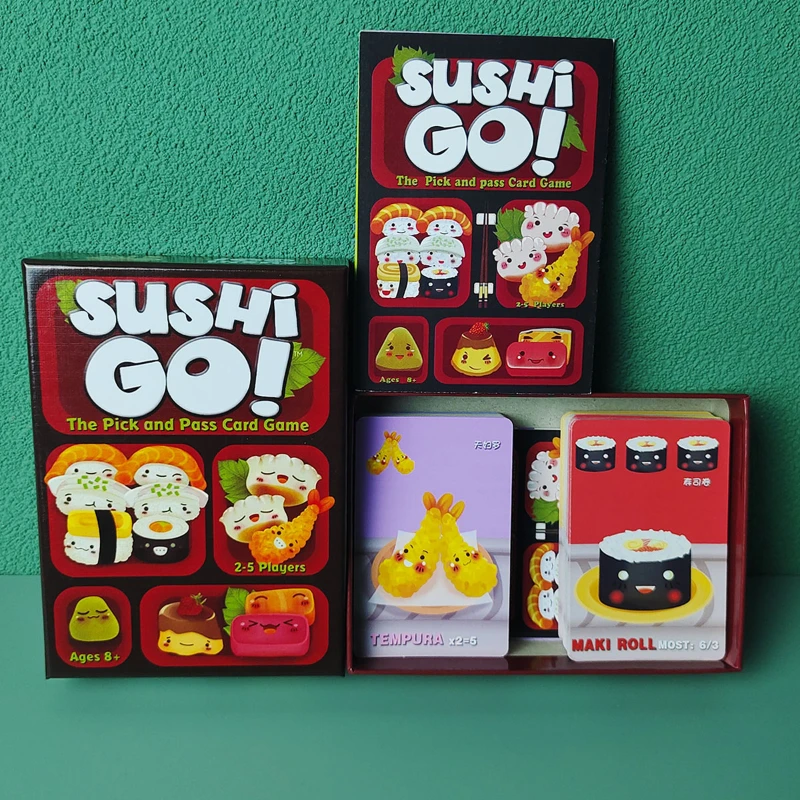 Sushi Go Family Gathering Game Card,Fun Card Game,Party Board Games Interactive Game， Creative Small Gift, Holiday Accessory