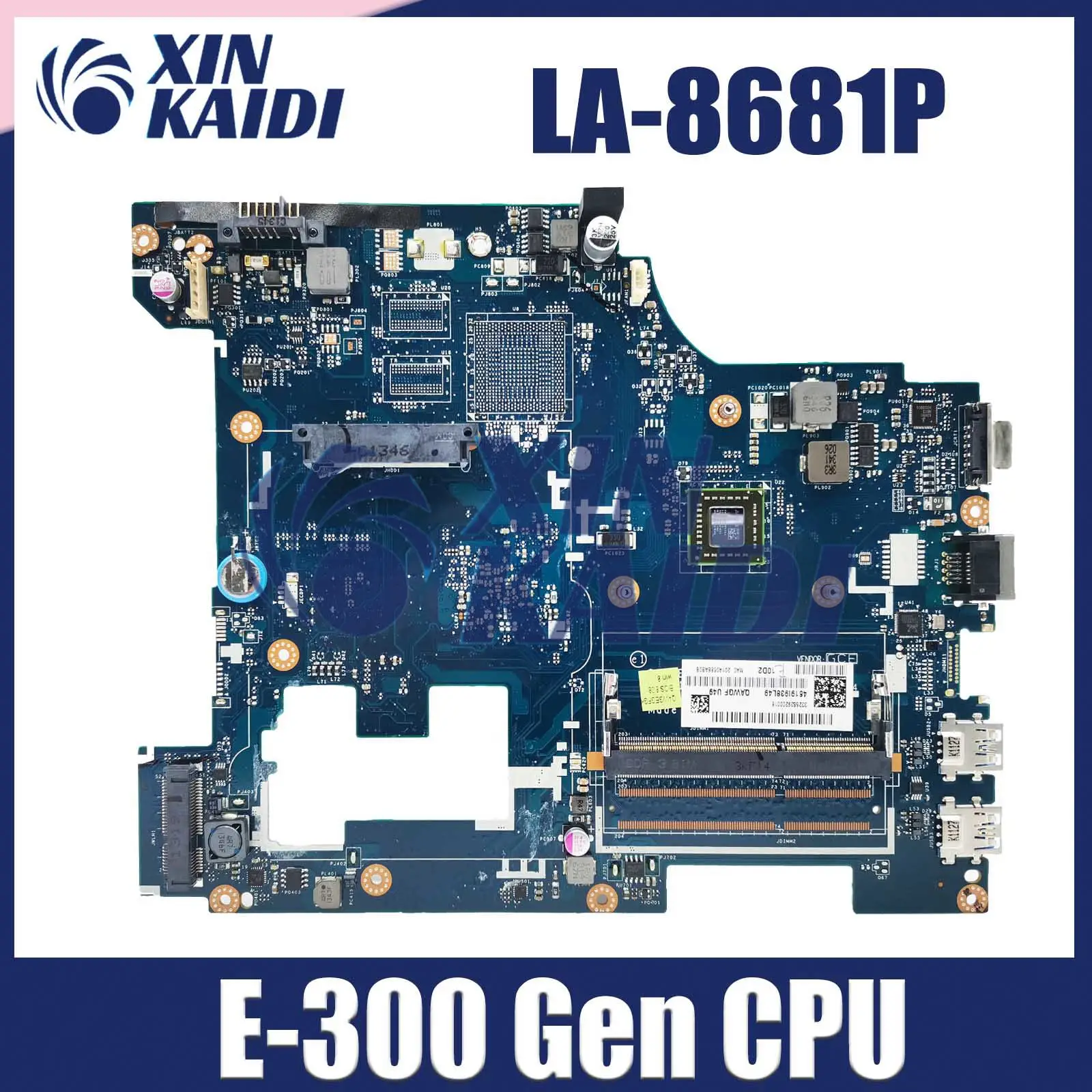 Laptop Motherboard For Lenovo ideapad G585 LA-8681P Computer Mainboard with CPU E-300 100% test work