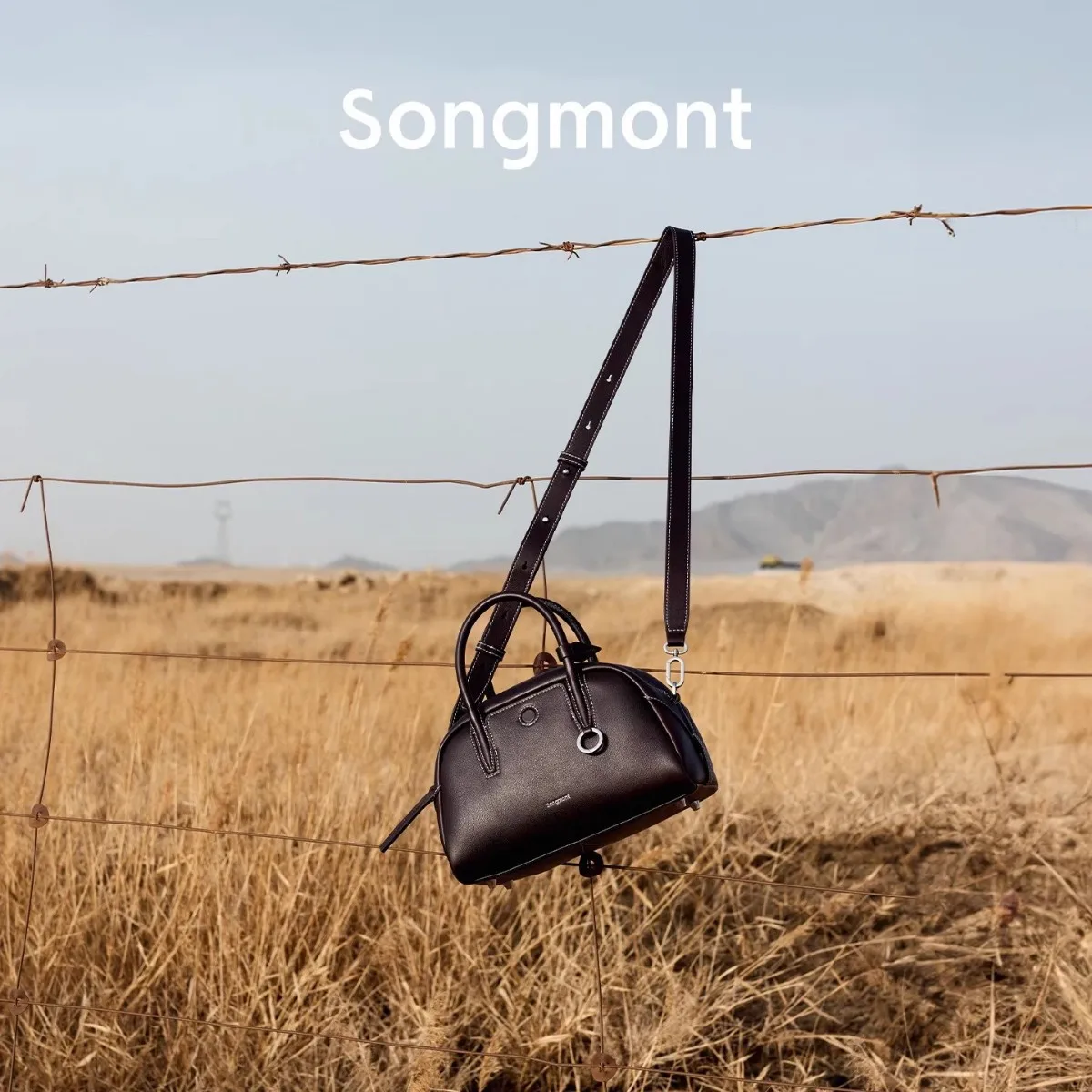 

Songmont Tracking Mini Bowling Bag Slung Boston Bag, Small Handbag.