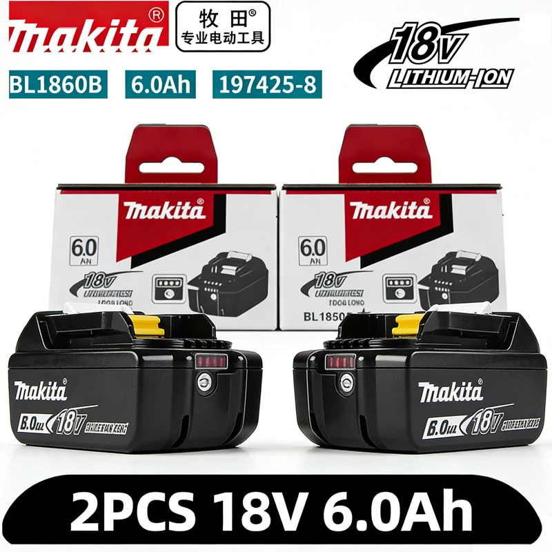 

2000mAh Makita Original Lithium ion Rechargeable Battery 18V 6Ah 5Ah 3Ah Replacement Batteries BL1860 BL1830 BL1850 BL186