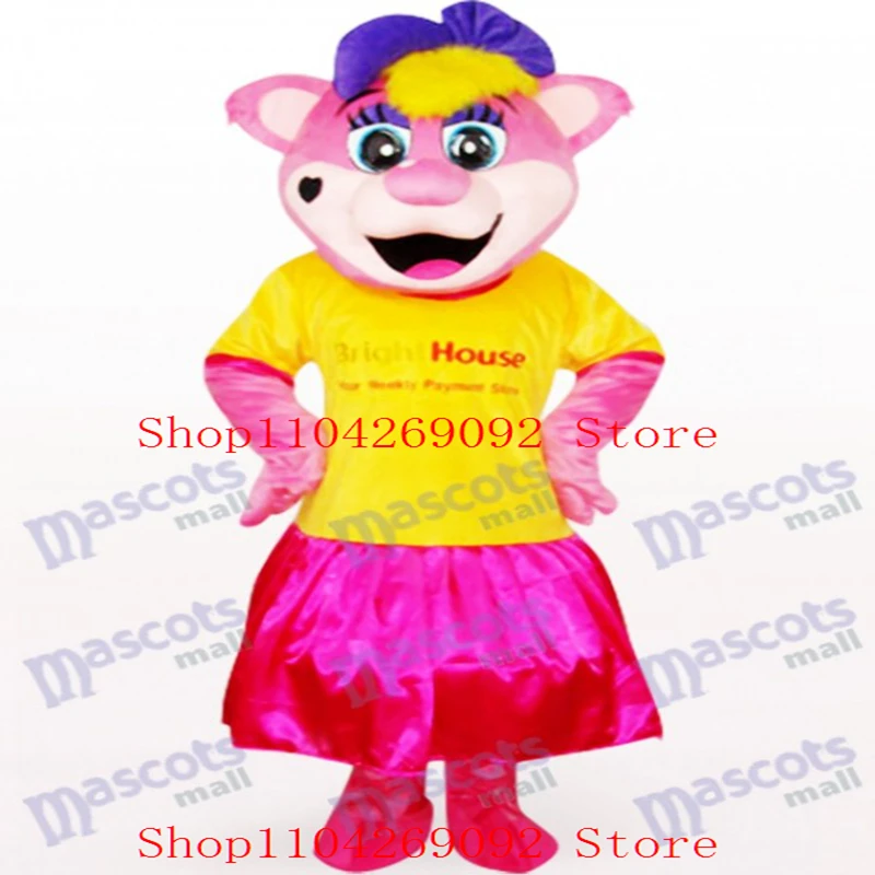 

Yellow Female Pipi Bear Anime Mascot Costume Cartoon Fursuit Cosplay Costume Animal Character Outfit Suit Birthday Party