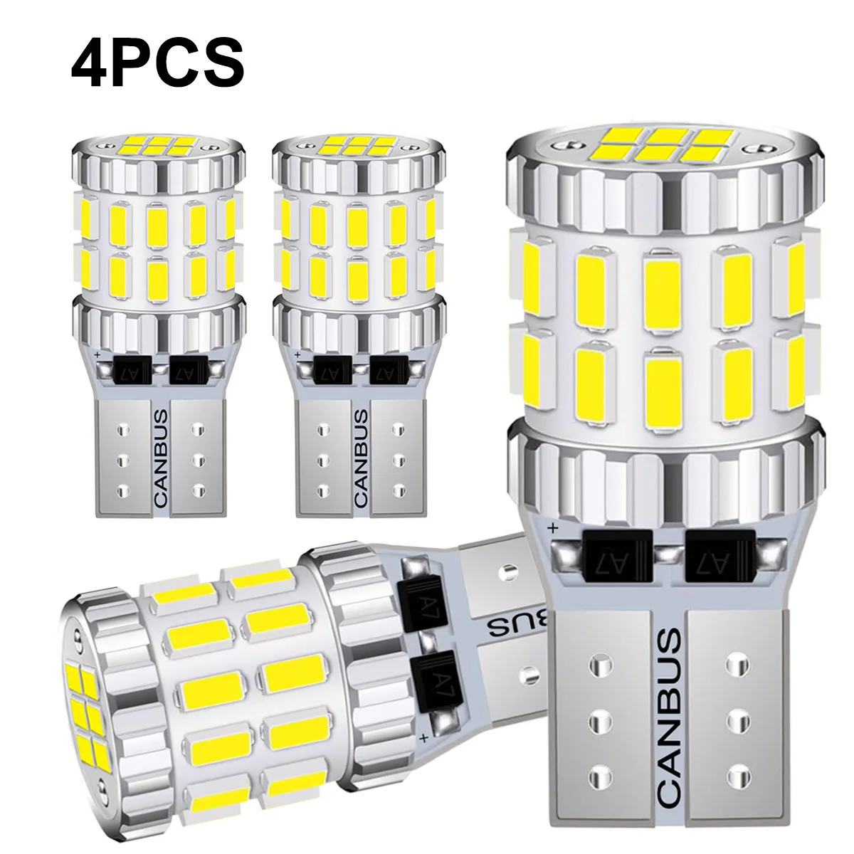 

LED Bulbs White, 168 2825 T10 W5W LED Light Bulbs for License Plate Lights Interior Lights Dome Map Light, 30-SMD, Pack of 4
