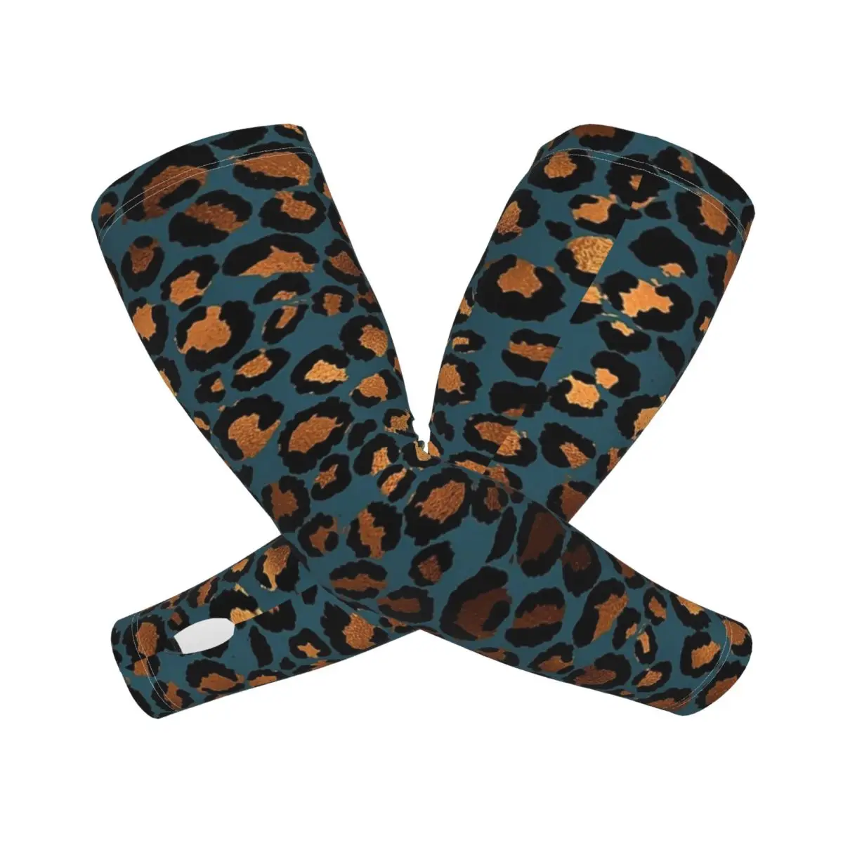 

Уличные нарукавники с леопардовым принтом и принтом гепарда, защитный чехол от солнца и ультрафиолета, летние ледяные шелковые велосипедные татуировки, рукава