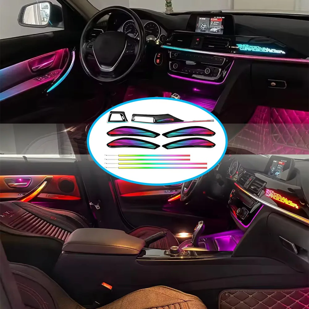 11 Color LED Ambient Lights Plug and play screen control For BMW 3/4 Series 3GT F30 F31 F34 F36 2011-2019 Interior Decorative