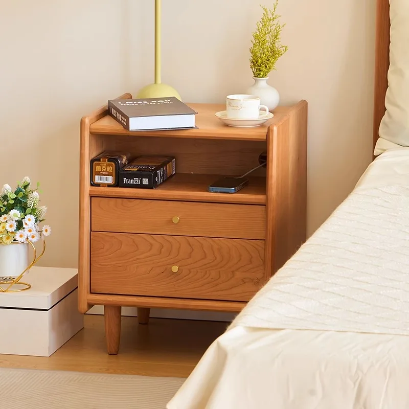 Cabeça nórdica personalizável cereja estreita creme vento log pequena casa quarto armário moderno e minimalista