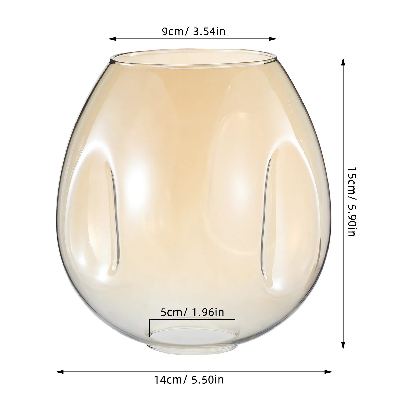 1Pcs Delicate Transparent Glass Lampshade European Style Elegant Lamp Cover for Living Room Bedroom Ceiling Wall Lamp Natural
