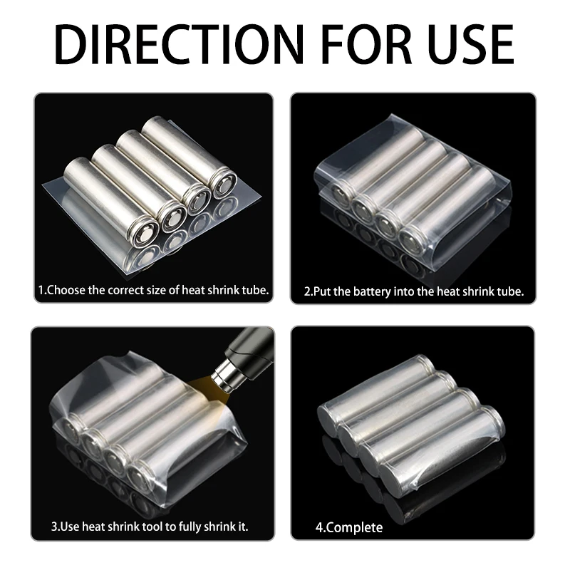 2/5/10M Clear PVC Heat Shrink Tubing Width 50~600mm Width Insulated Film Wrap lithium Case Cable Sleeve Shrinkable Heat Tube