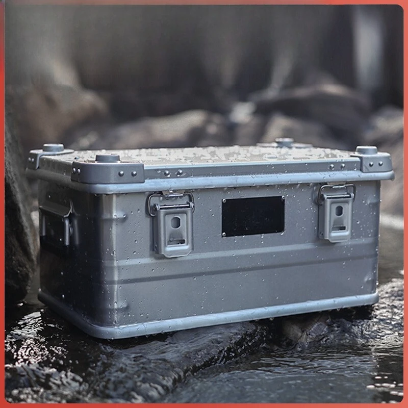 

Aluminum-magnesium alloy outdoor camping storage box large-capacity car on-board backup storage rear finishing box
