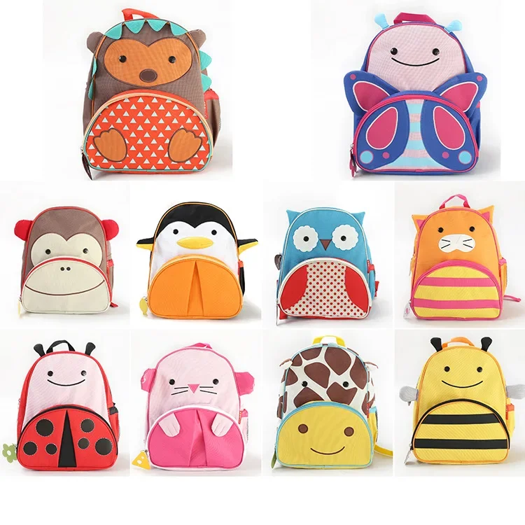 

MINISO Children Shoulder Bag Mini Backpack Cartoon 3D Stereoscopic Kindergarten School Bag Cute Animal Zoo Childish Bee Football