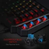 Clavier de jeu mécanique Portable rétroéclairé rvb, 42 touches, pour PS3, PS4, Switch, ordinateur Portable, PC Gamer, une main gauche 2