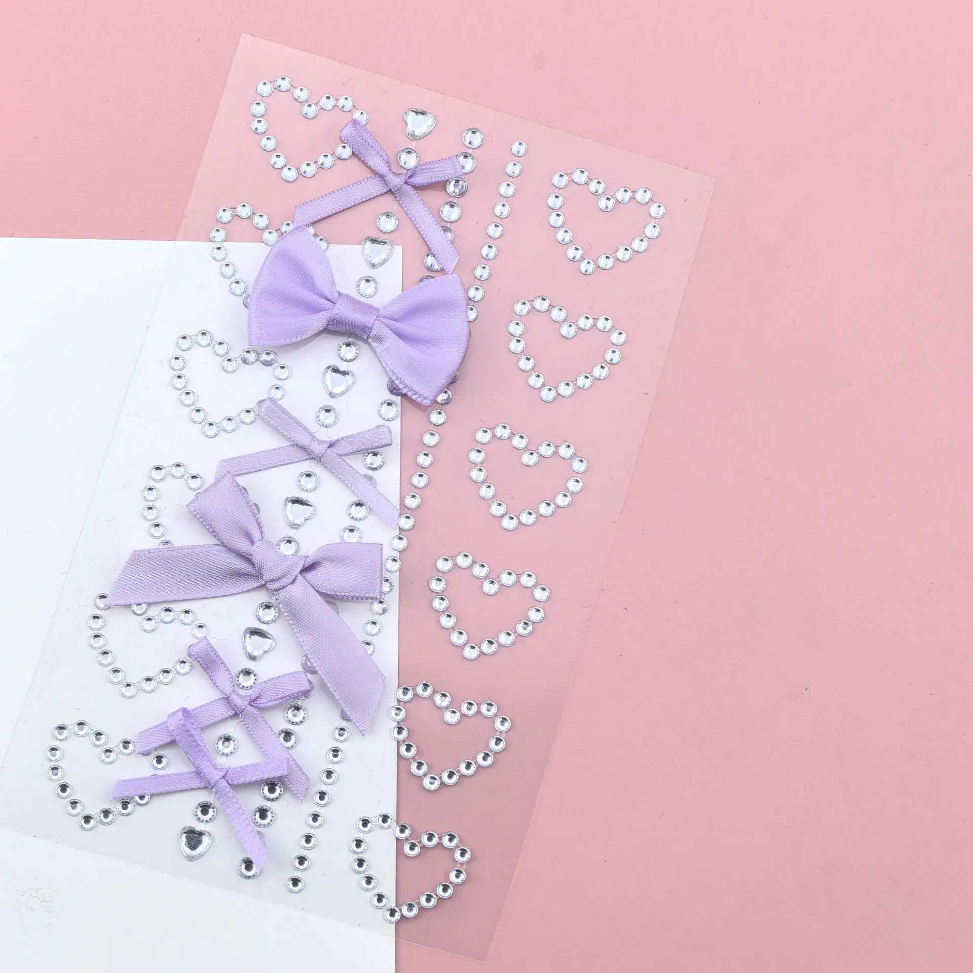 Fashion Face Stickers Rhinestone Ribbon Bow DIY Eyes Face Makeup Sticker Easy To Wear Bows Temporary Tattoo Stickers Makeup Tool
