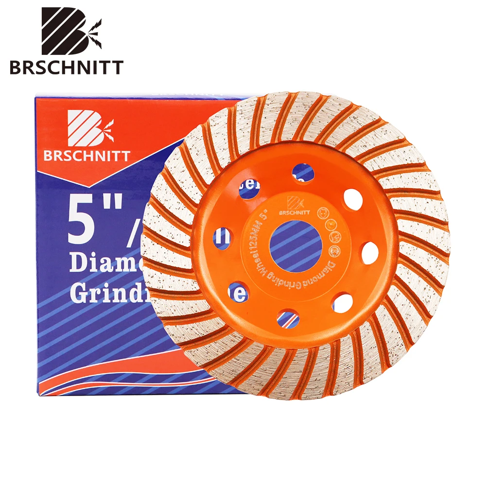 

BRSCHNITT 1pc 5inch 125mm Diamond Grinding Wheel for Grinding Polishing Concrete Masonry Granite Marble Sintered Sanding Disc