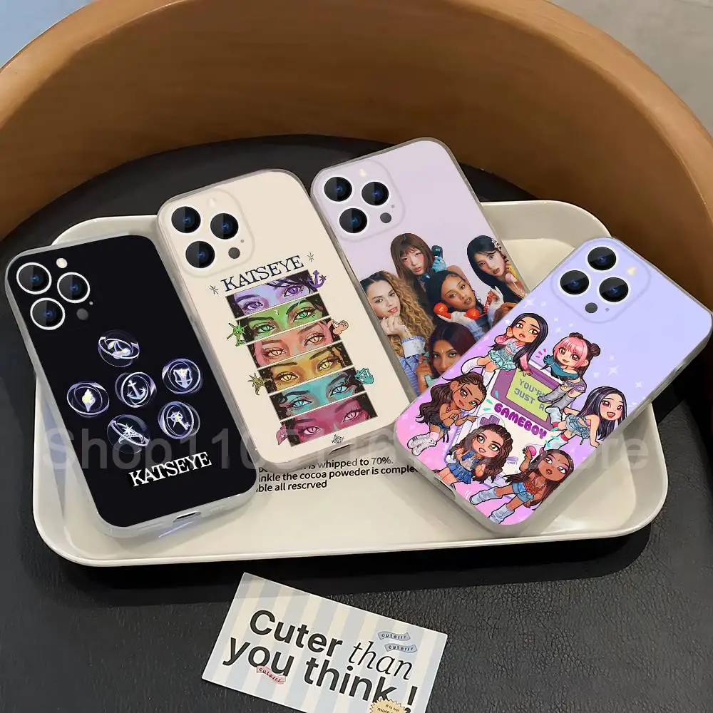 

Hot Group Music K-KATSEYE Phone Case For iPhone 17,16,15,14,13,12,11 Pro,Max,Plus,X,XS,XR,SE4,E Mini Transparent Soft Cover