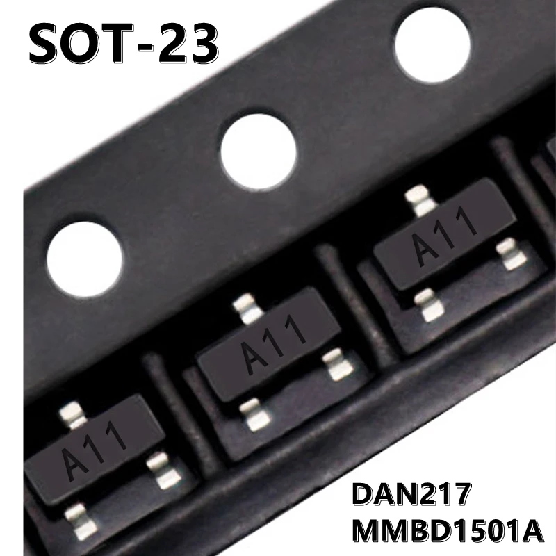 DAN217 BA1 تحويل الصمام الثنائي ، MMBD1501A ، A11 SOT-23 ، SMD Triode ، 50