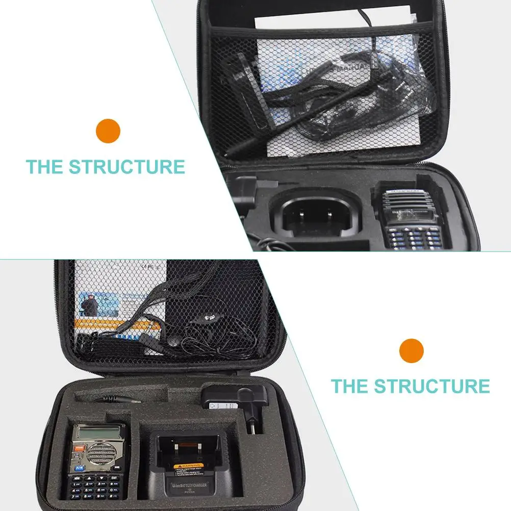 حقيبة الصدر حامل راديو تكتيكي للتخزين في اتجاهين يحمل مجال السفر المفيد #6