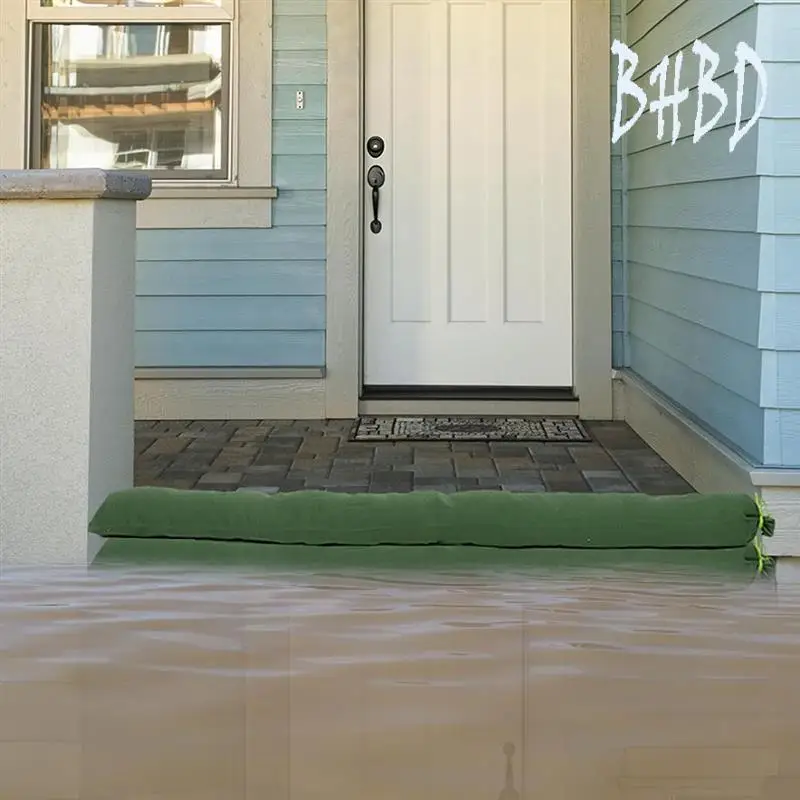 

BHBD-4Pcs Long Canvas Sandbags- Thickened Canvas Flood Protection Sand Bags With Elastic Band For Door Window