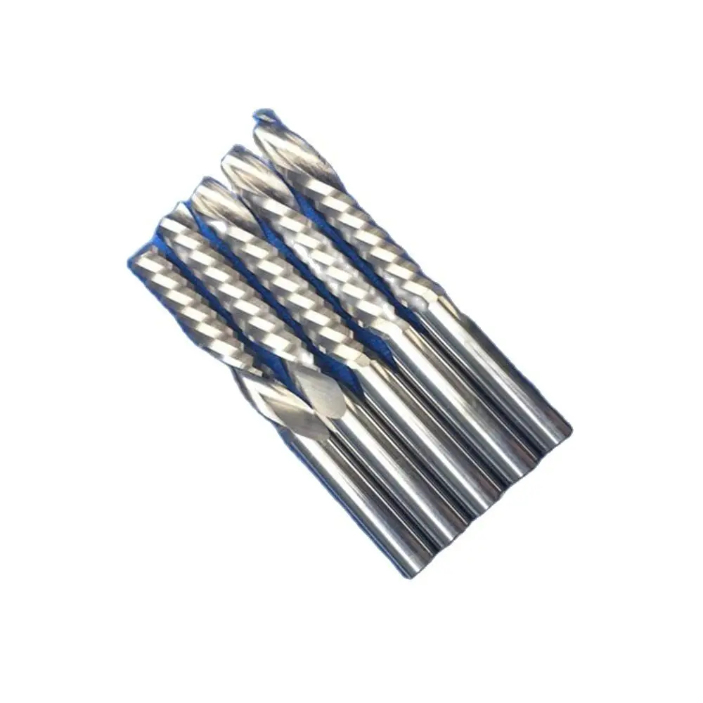 5pc 6x32MM Single Flute Bit Carbide WoodWroking End Milling Cutter Set Router Wood Cutter Plastic Cutting Drill Bit