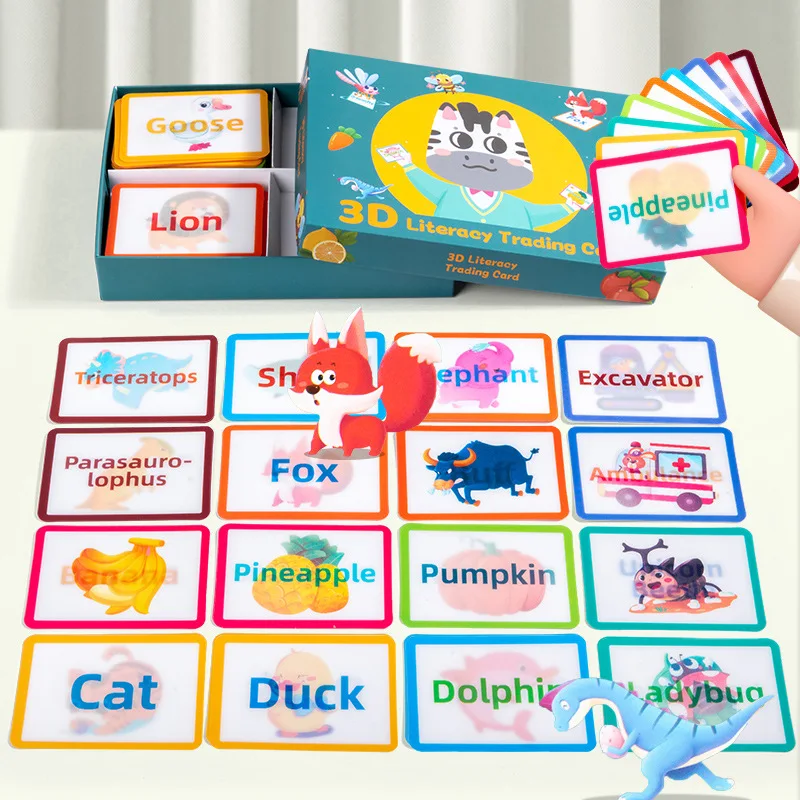 3D Cognitive Cards Enhance Baby Imagination Through Graphic & textual Associations In Daily Life.Early Education Learning Toys