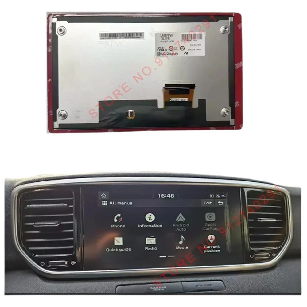 LA080WV9-SL02 LA080WV9- SL04 SL08 SL06 LCD do Hyundai Mobis Kia Sportage 4 96160 S8700, 96160 D9220 S8600 F1900 Nawigacja samochodowa — zdjęcie produktu 7