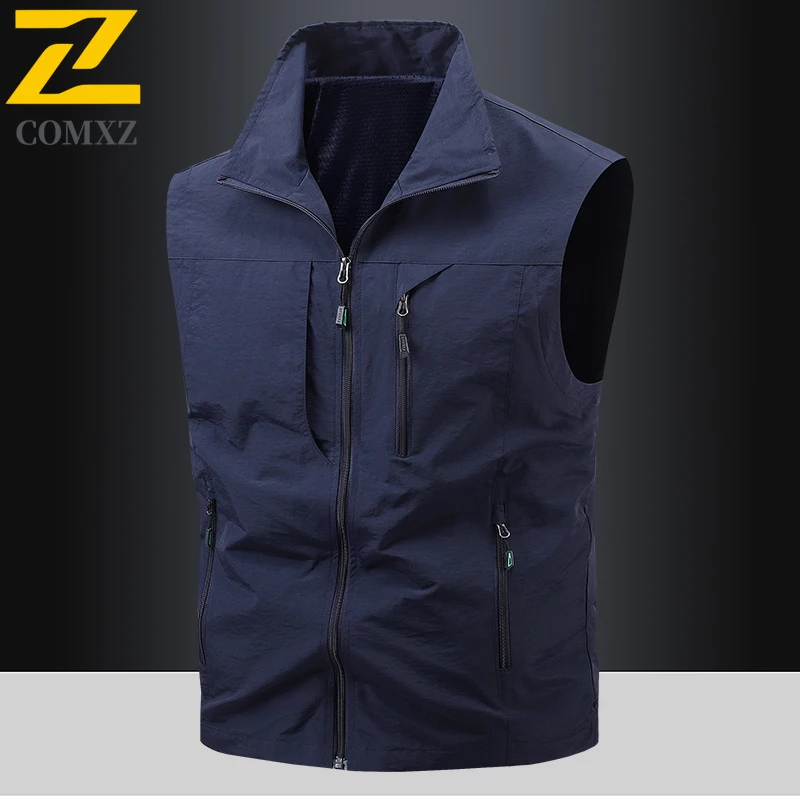 

Autumn Mens Sleeveless Vest Outdoor Leisure Work Safari Fishing Travel Photo Hiking Waistcoats Mens Breathable Working Vests 8XL