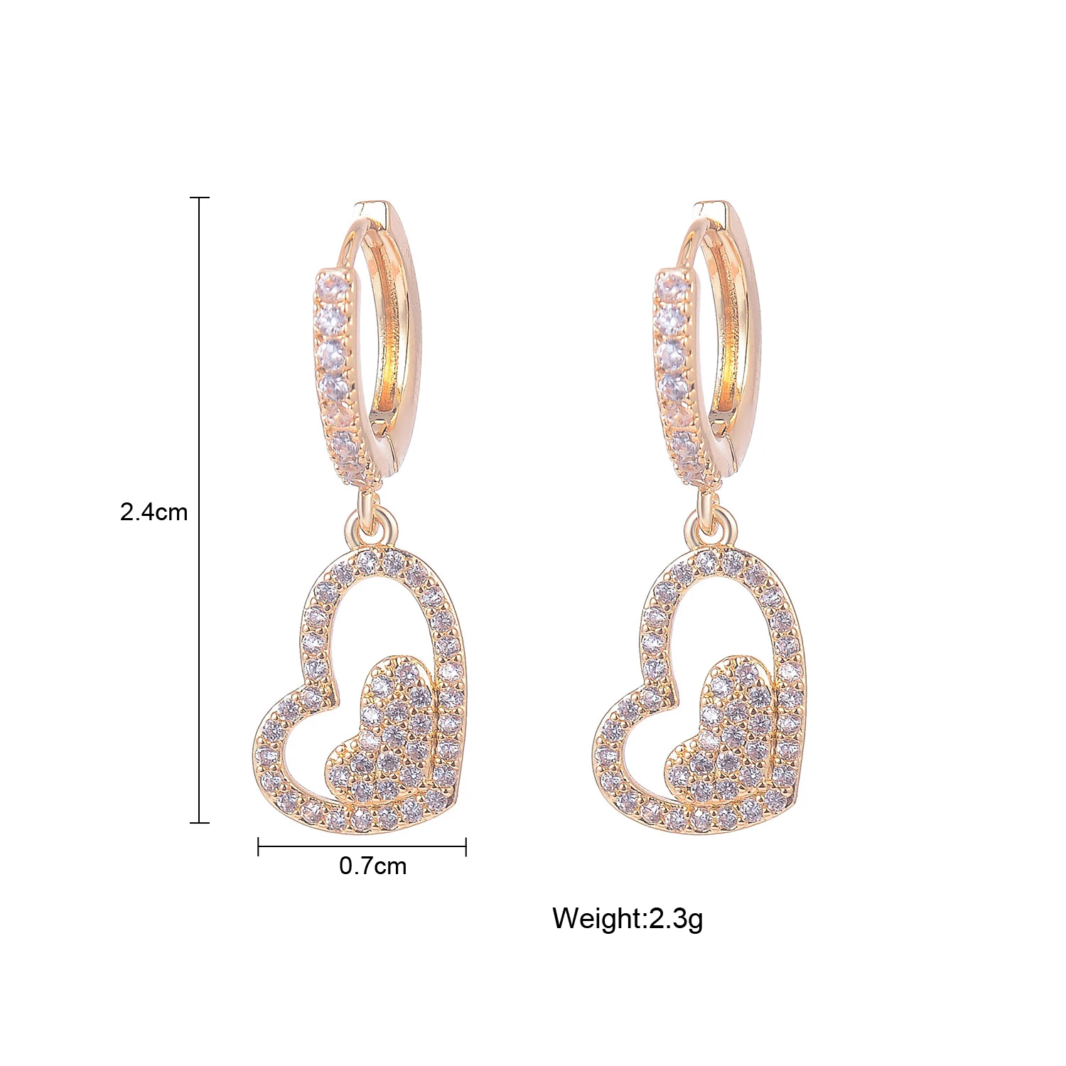 Cute Tiny Heart Drop Earrings for Women Party Jewelry Gifts for Teenagers Girls 13 to 14 Years