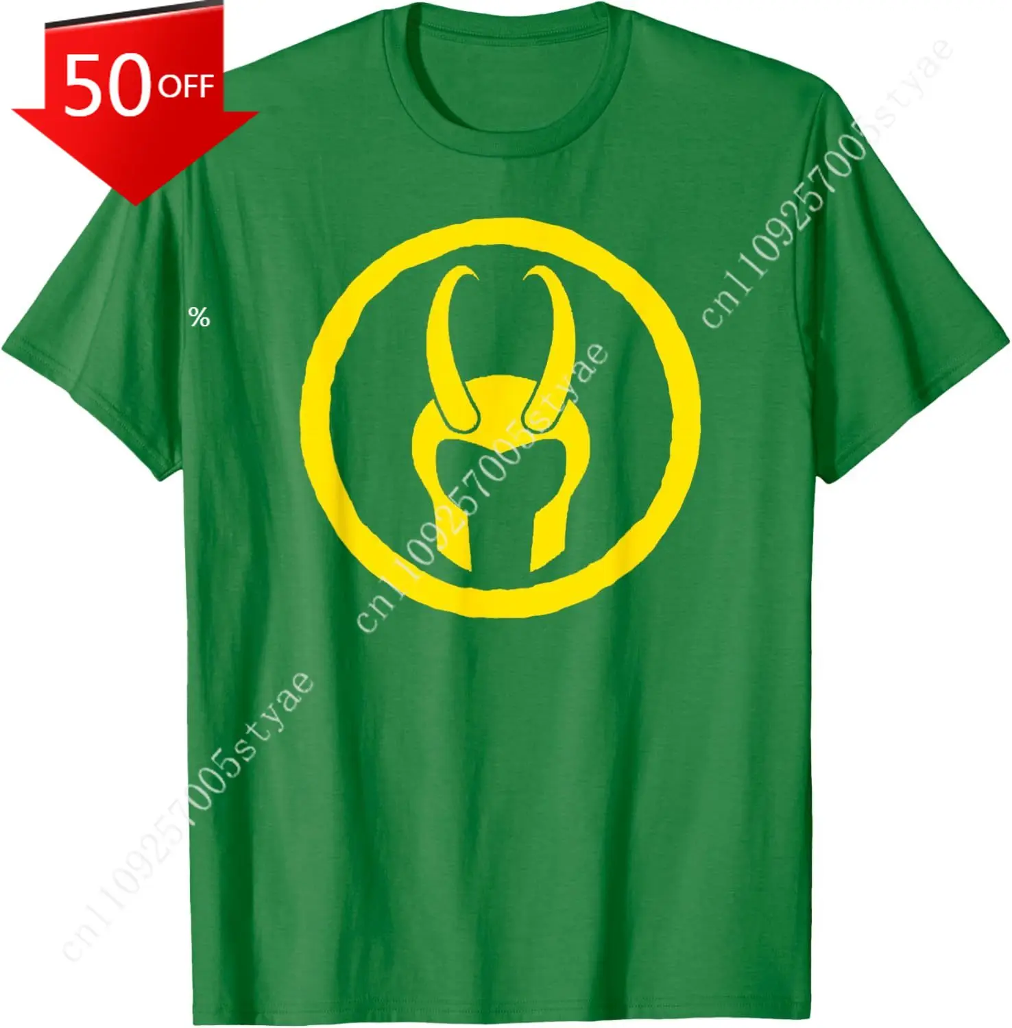 

Marvel Loki Horned Helmet Comic Icon Mens Womens T-Shirt