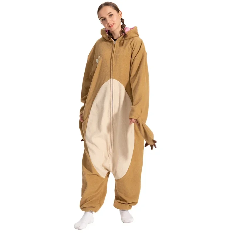 Eleimos Halloween onesie sea beaver for women men adult animal kigurumis pyjamas cartoon pajama homewear cosplay costume B12