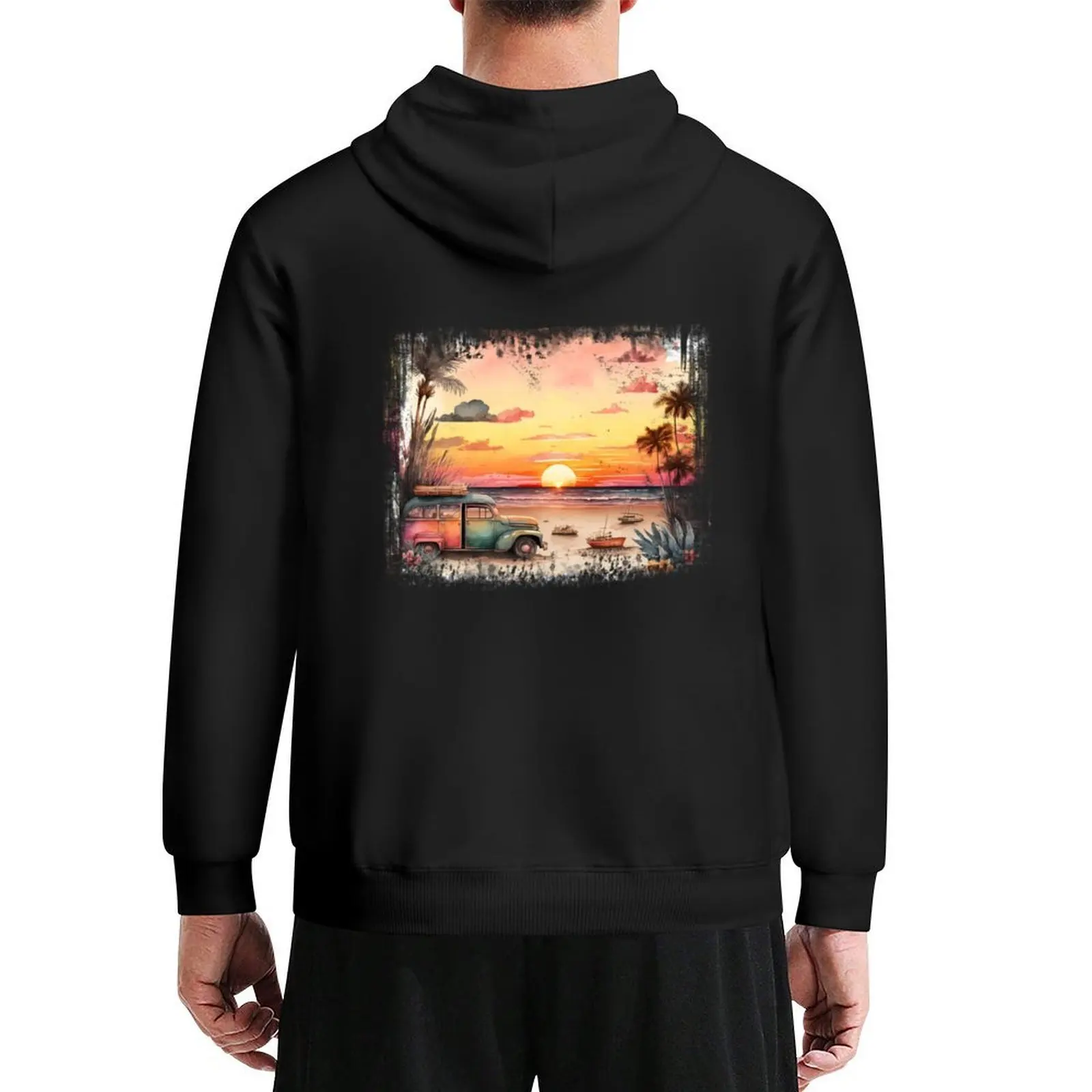 

Beach Sunset Hoodie men's sweat-shirt clothes for men hooded shirt men's autumn clothes hoodie oversize