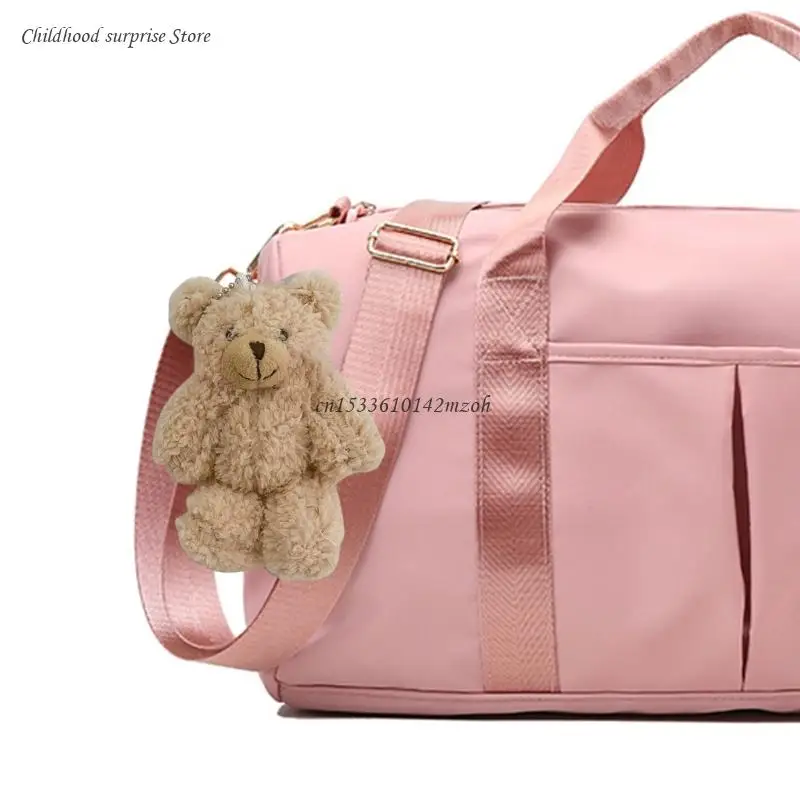 Plush Bear Keychain Women Girl Purse for Handbag Decors Accessories Dropship