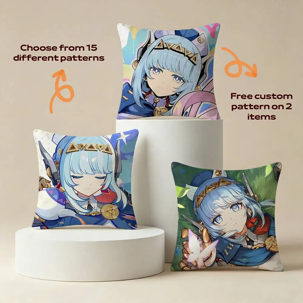 Robot Maid I-Ineffa Genshin Square Sofa Pillow Cover Solid Color Living Room Home Decor Cushion Case